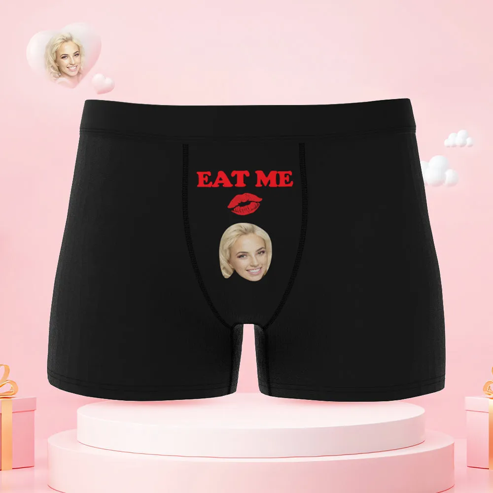 Custom Face Lick Me Couple Underwear Personalized Underwear Valentine's Day Gift