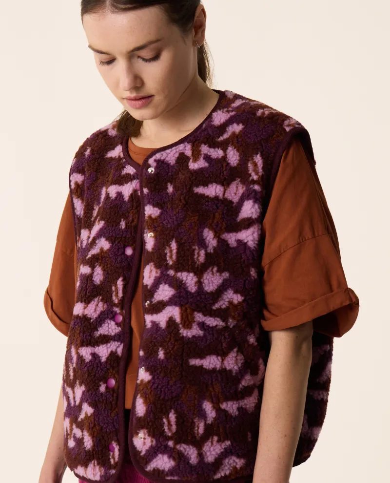 Des Petits Hauts Kadi Heather Purple Waistcoat