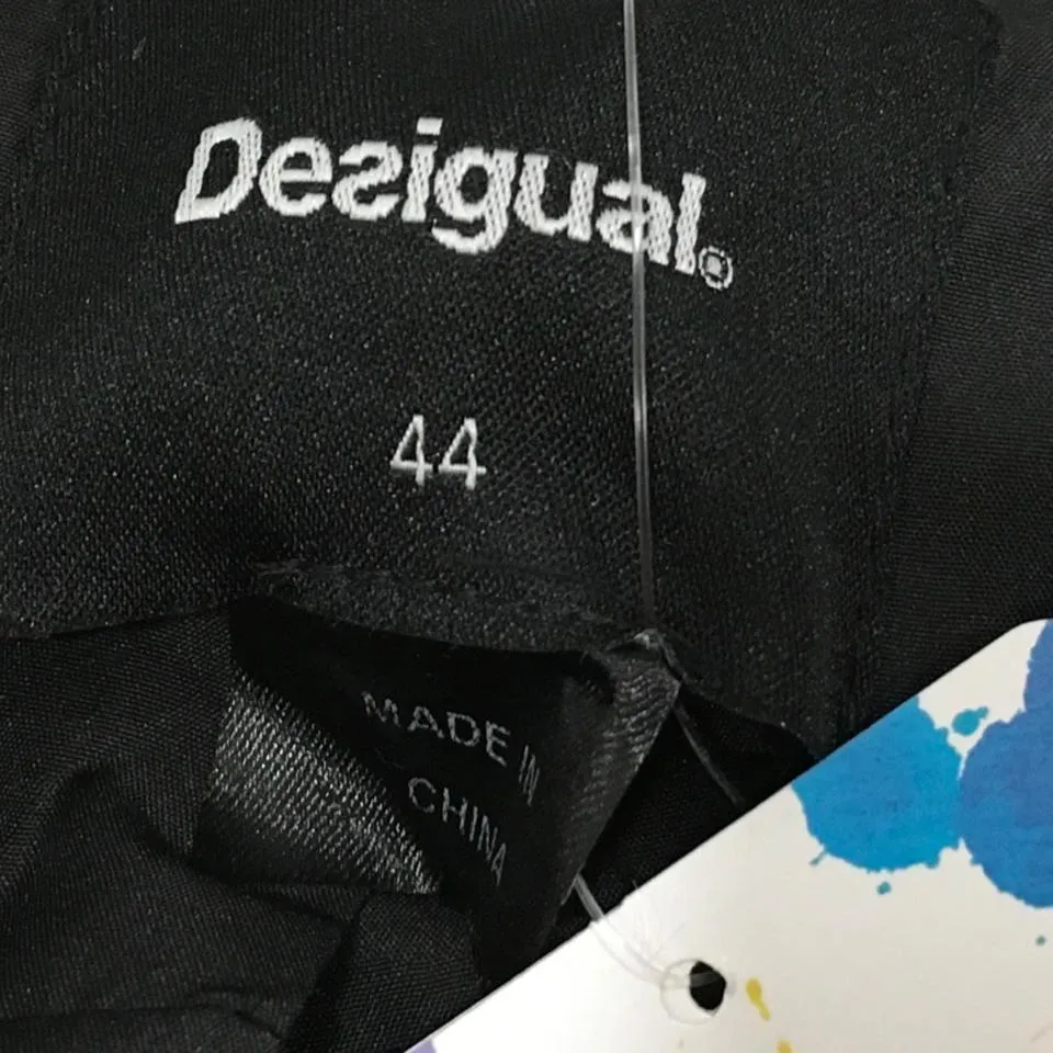 Desigual Women’s Trench Coat Zhu Artsy Animal Opal Gray Color Sz 40 & 44