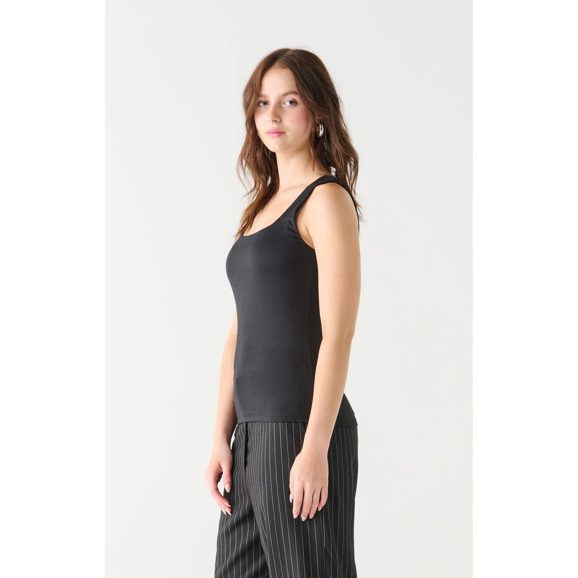 Dex Black Tape Square Neck Tank