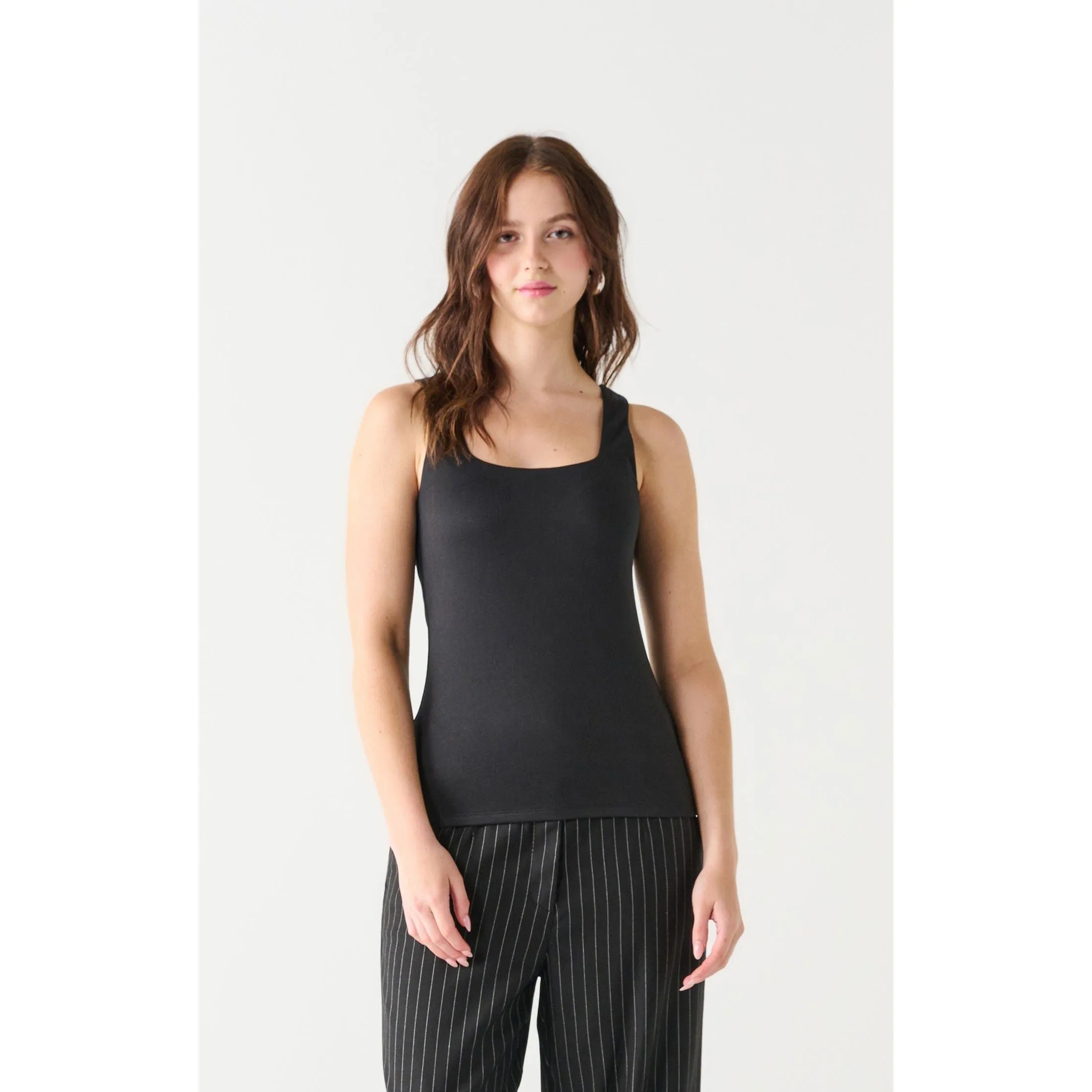 Dex Black Tape Square Neck Tank