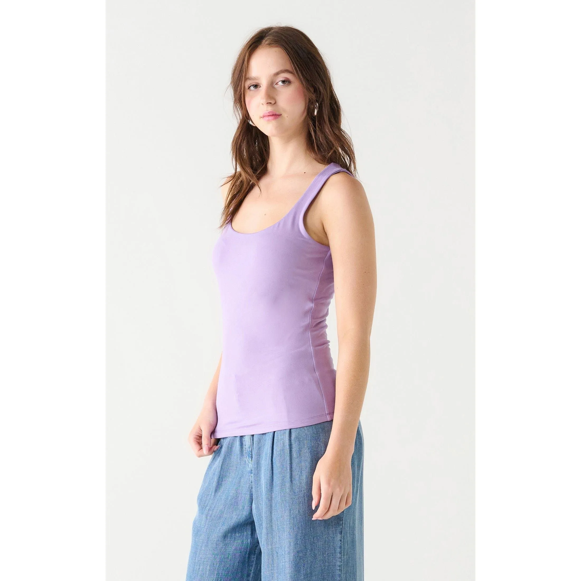 Dex Black Tape Square Neck Tank