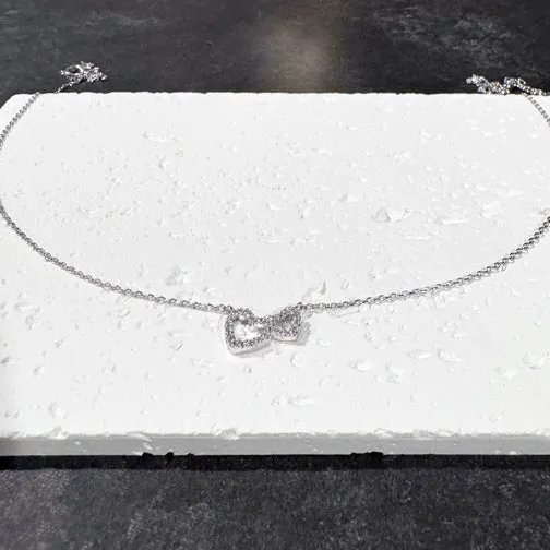 Double the Love Dainty Crystal Hearts Necklace (GOLD, ROSE GOLD OR SILVER)