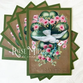 Dove & Four Leaf Clover - Layering PostCards