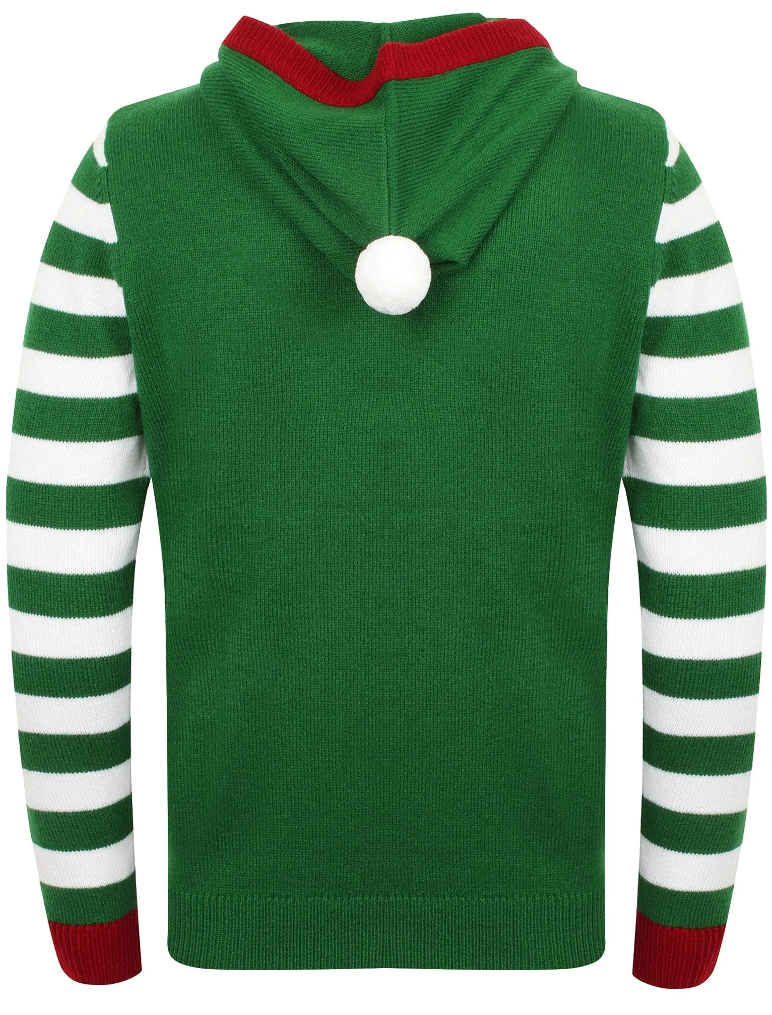 Elf Hoody Novelty Christmas Jumper in Green - Season’s Greetings