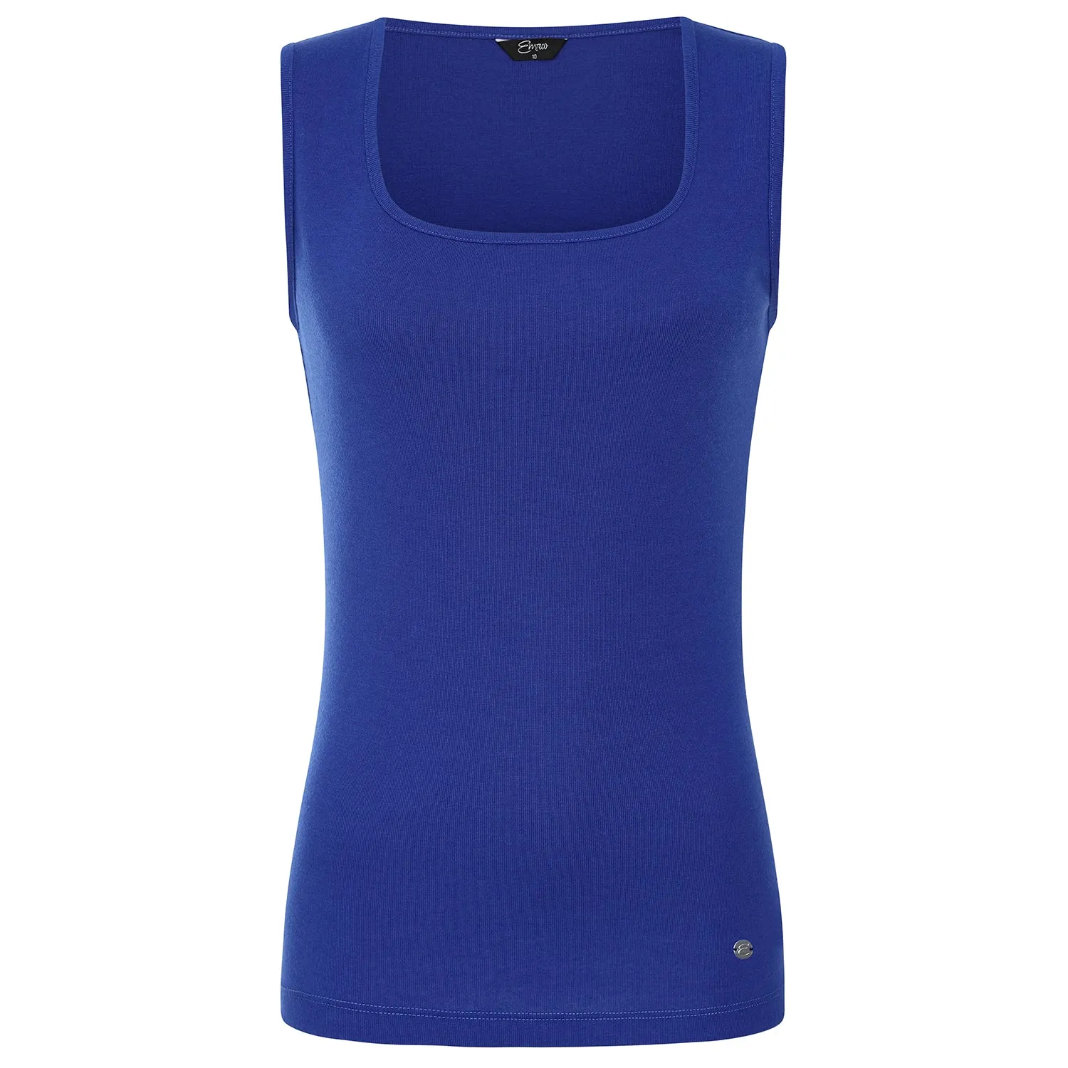 EMRECO Blue Ribbed Vest Top