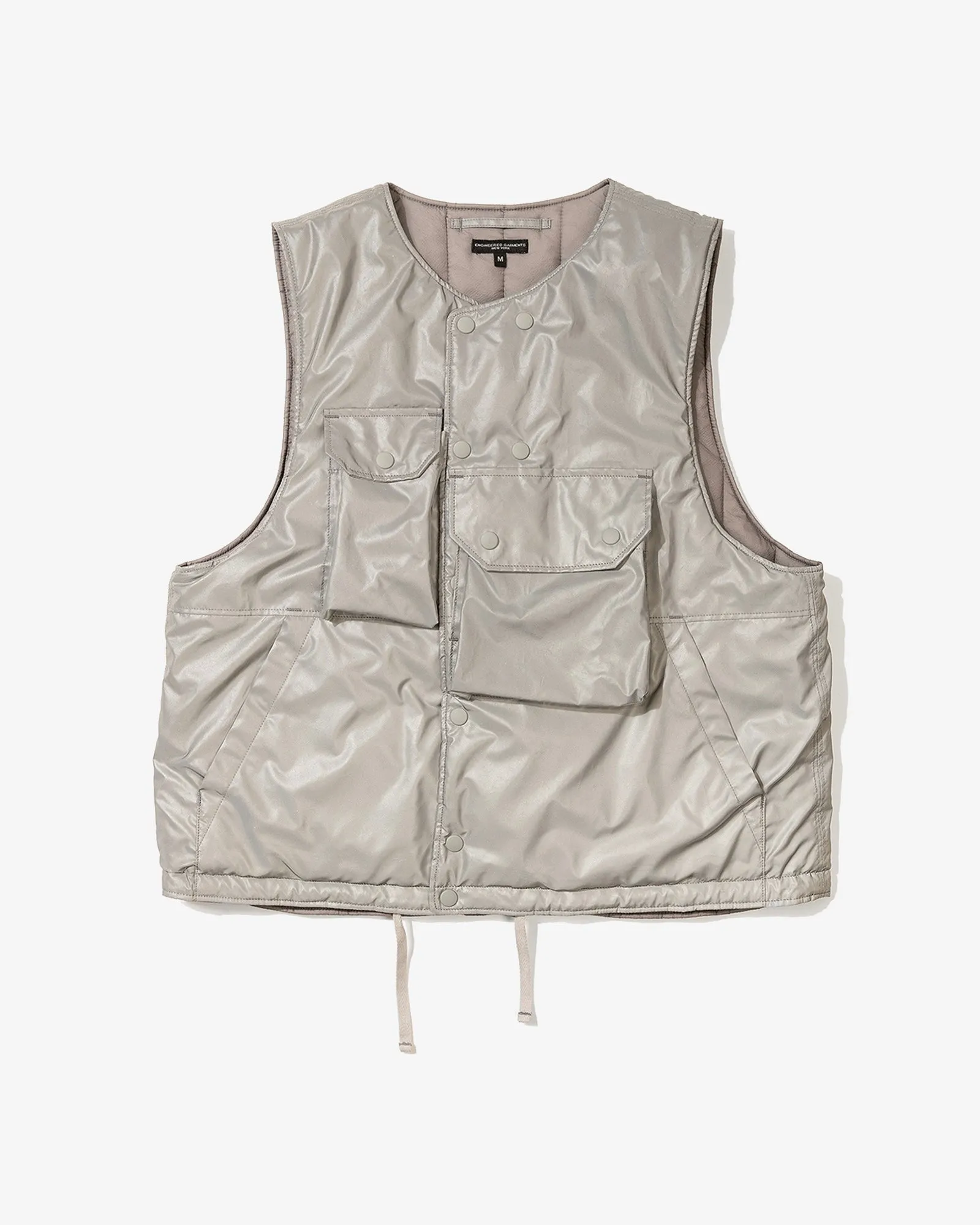Engineered Garments Cover Vest Silver Poly Reflective Taffeta