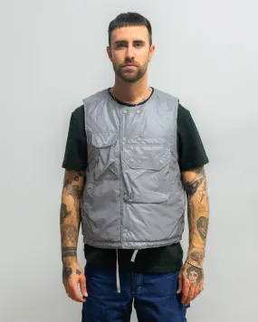 Engineered Garments Cover Vest Silver Poly Reflective Taffeta