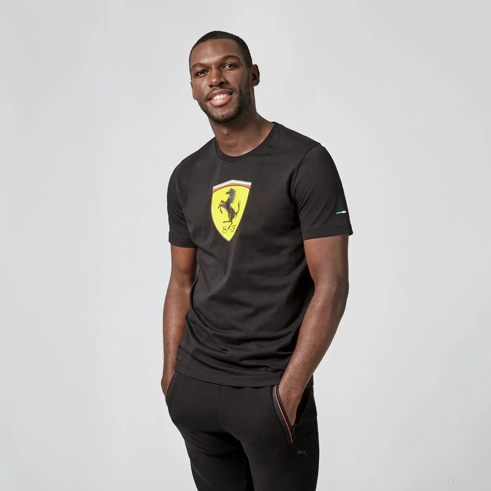 Ferrari T-shirt, Large Shield, Black, 2021