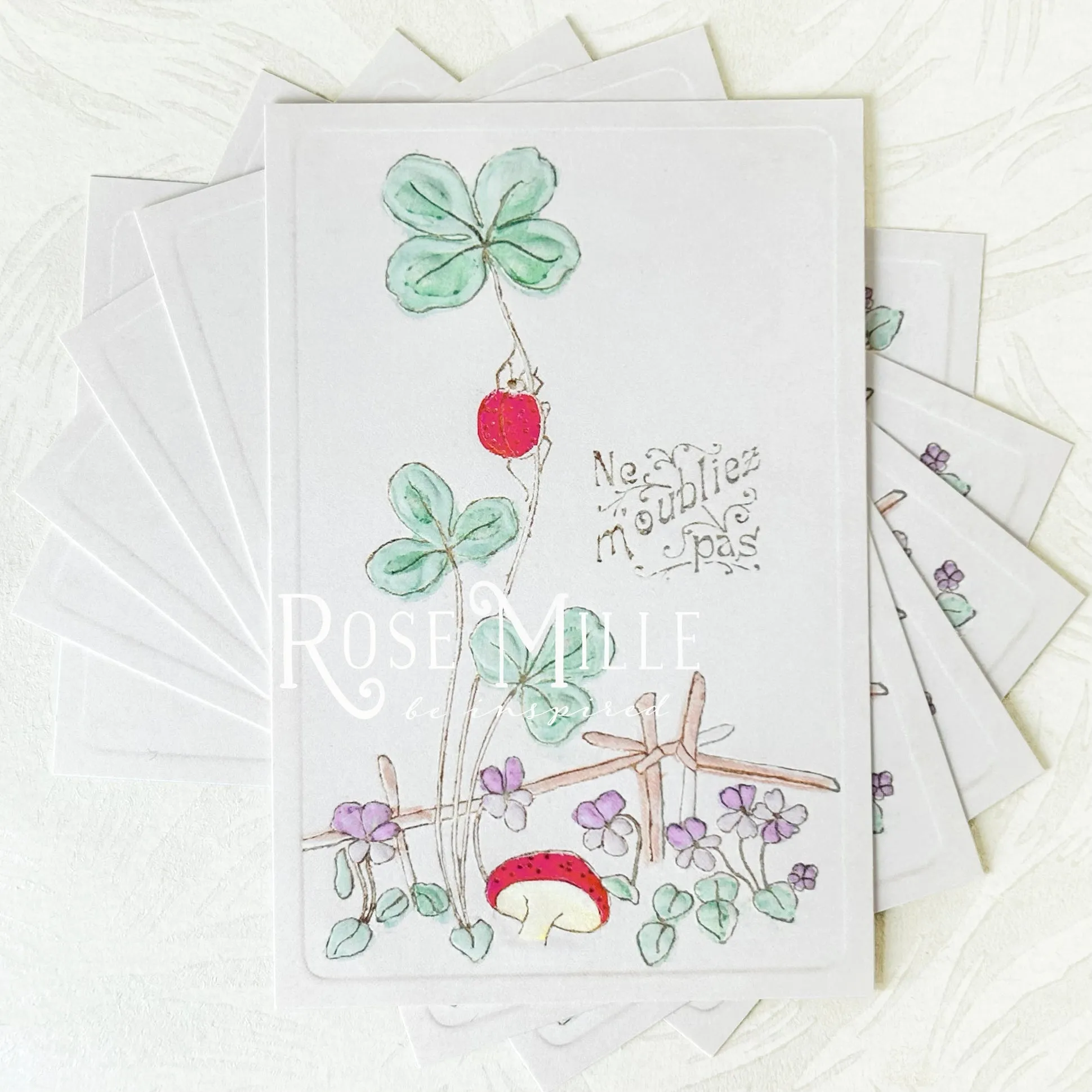 Four Leaf Clover - Layering PostCards