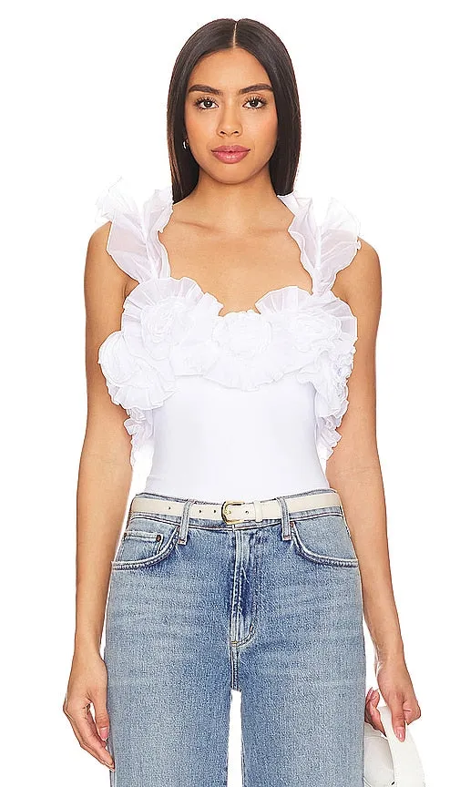 Free People Until Next Time Bodysuit in White