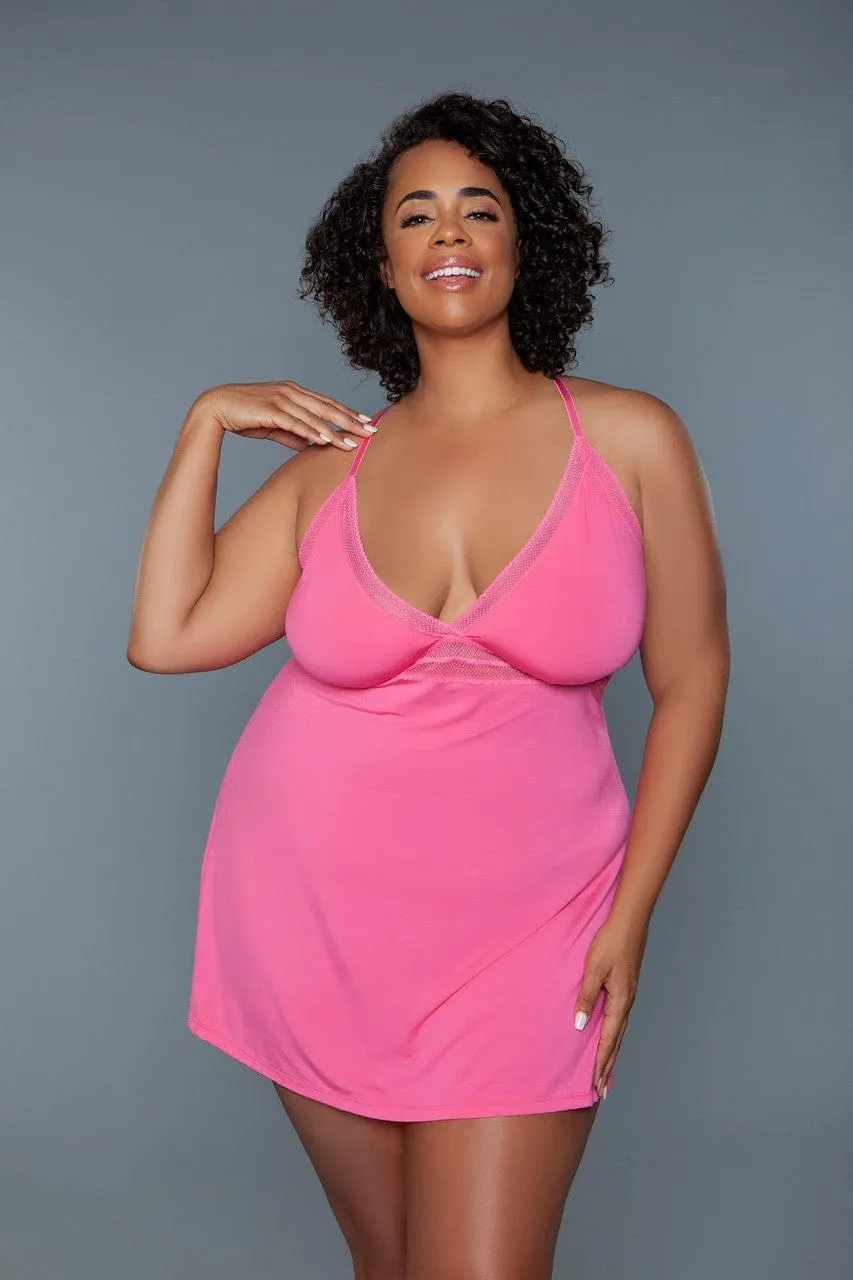 Geovan Eyelet Lace Babydoll Coral