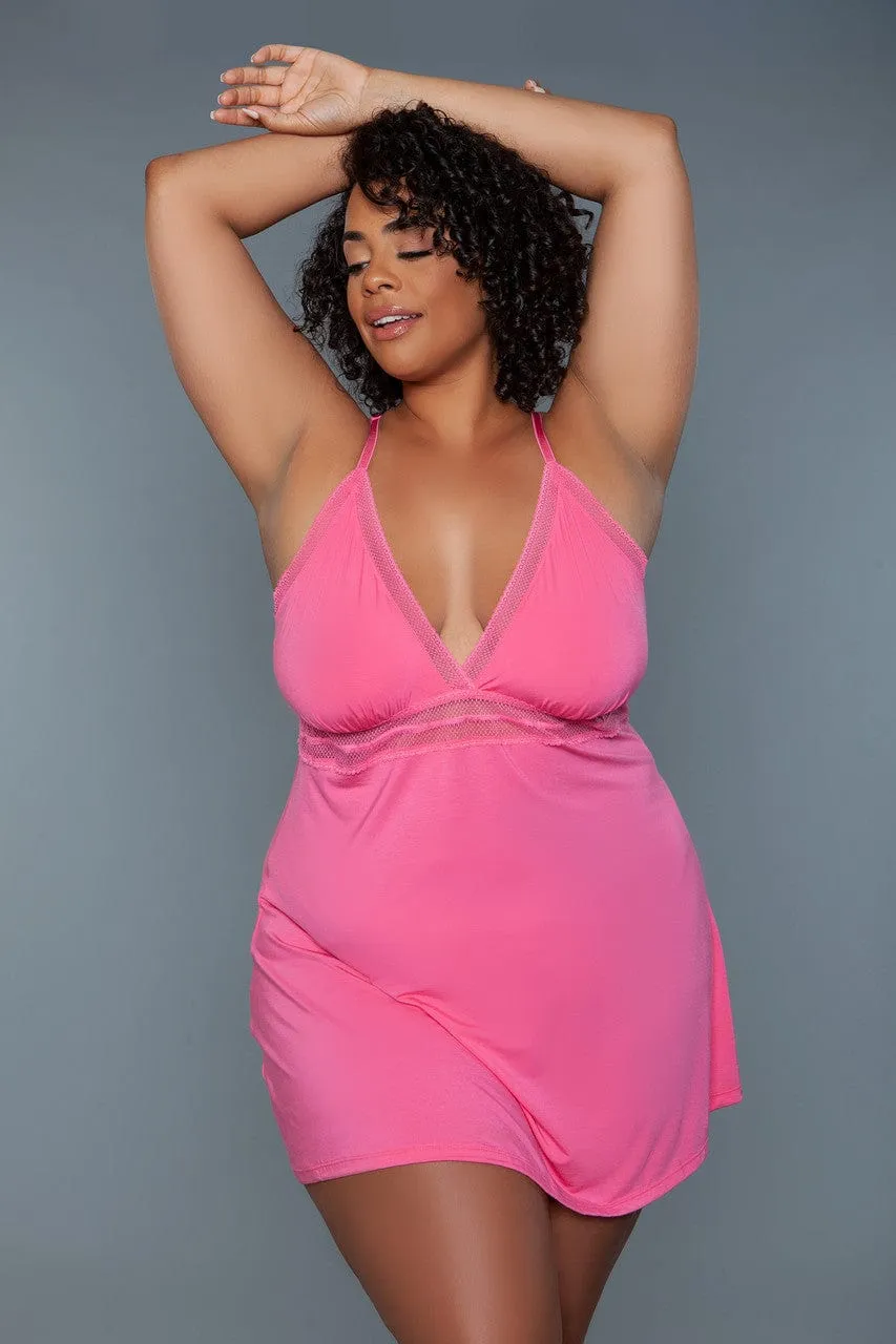 Geovan Eyelet Lace Babydoll Coral