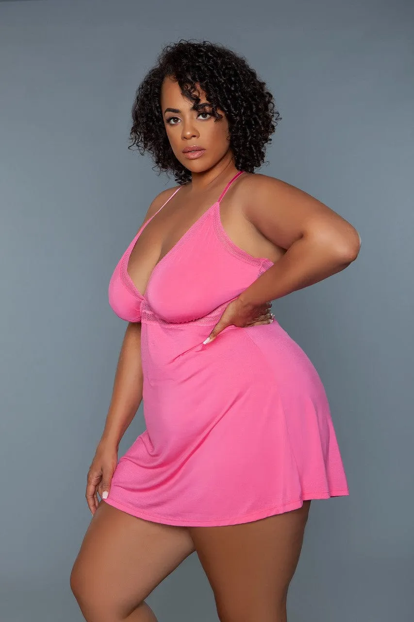 Geovan Eyelet Lace Babydoll Coral