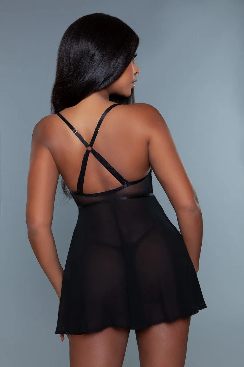Geovan Lace Caged Babydoll