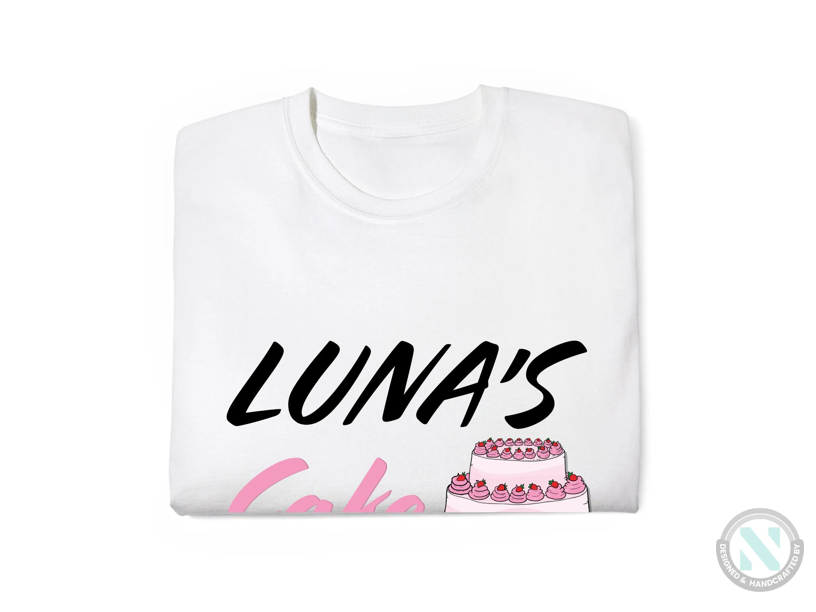 Girls Custom Name Short Sleeve Birthday Bodysuit Gift with "Cake Smash"