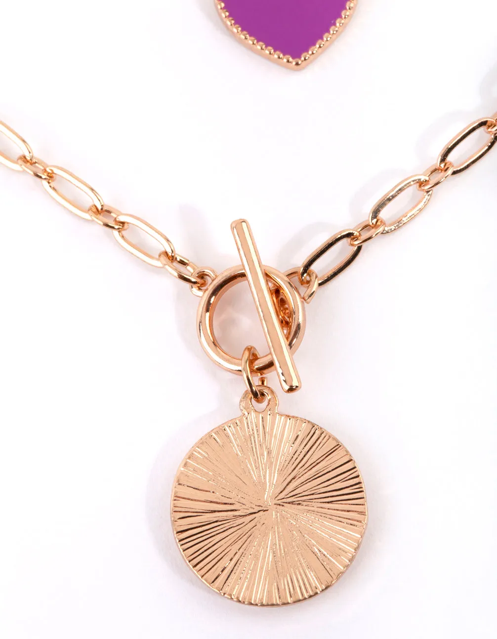 Gold Colourful Evil Eye Necklace 6-Pack