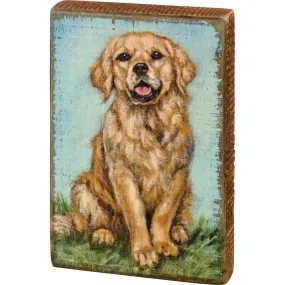 Golden Retriever Block Sign