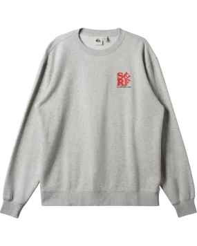 Graphic Mix Sweatshirt in White Marble Heather