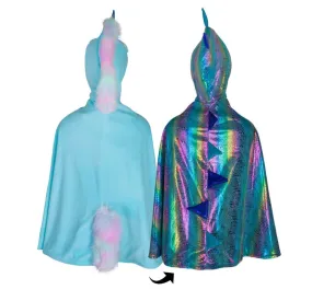 Great Pretenders - Reversible Unicorn Dragon Cape - Size 5-6