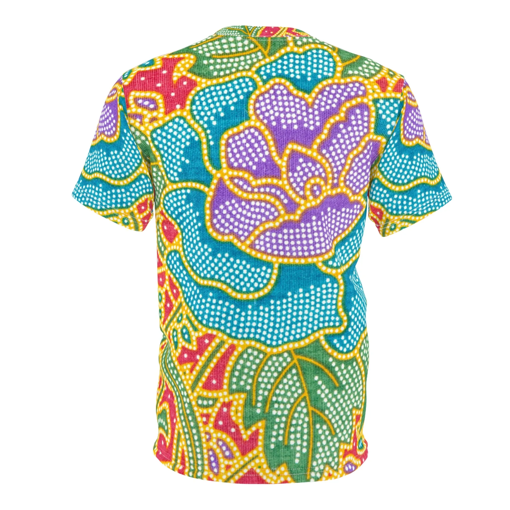 Green and red flowers - Inovax Unisex Cut & Sew Tee