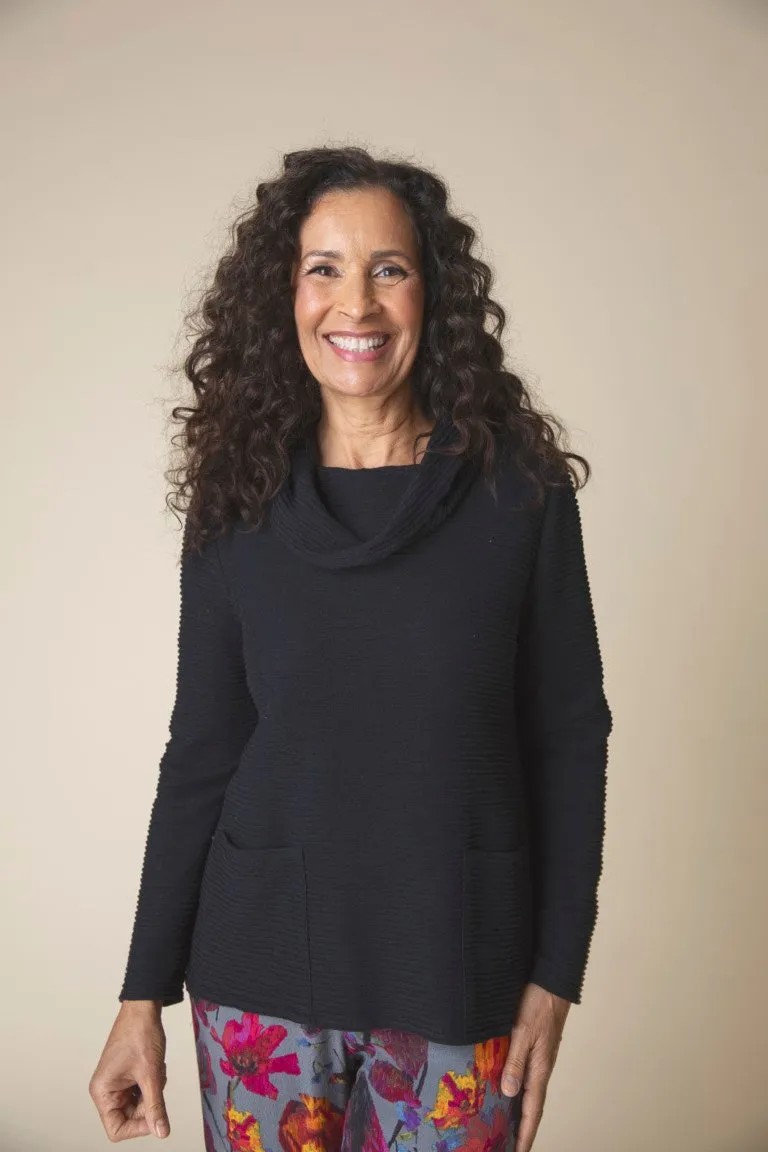 Habitat 16010 Ripple Effect Cowl Neck Pop Top