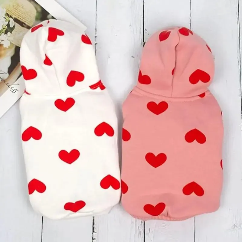 Heart Hoodies Dog Jumper