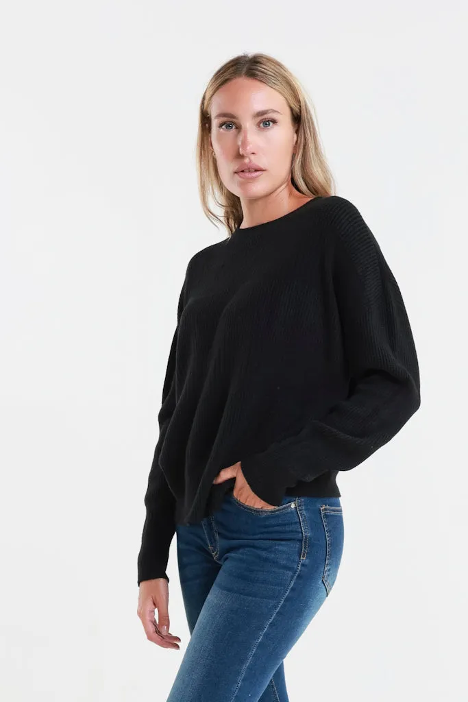 Heather LS Alternating Rib Knit (BLS430)