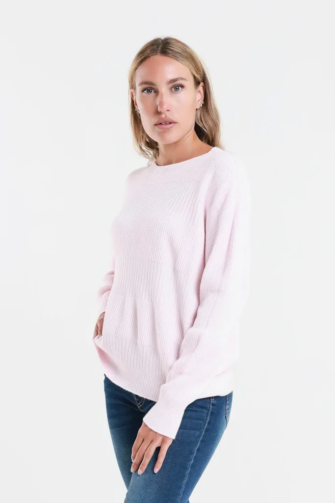 Heather LS Alternating Rib Knit (BLS430)