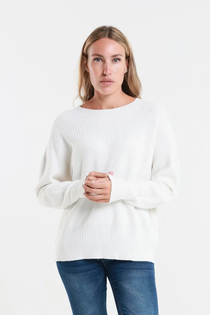 Heather LS Alternating Rib Knit (BLS430)