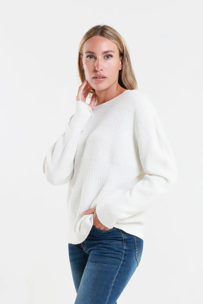 Heather LS Alternating Rib Knit (BLS430)