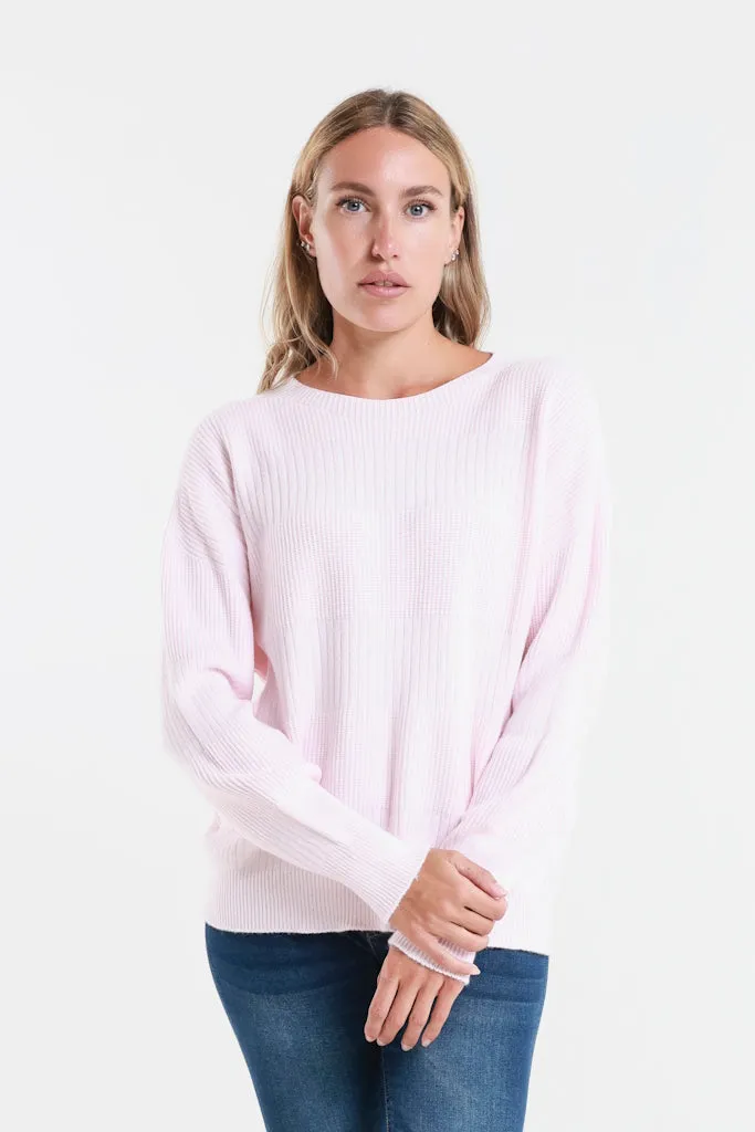 Heather LS Alternating Rib Knit (BLS430)