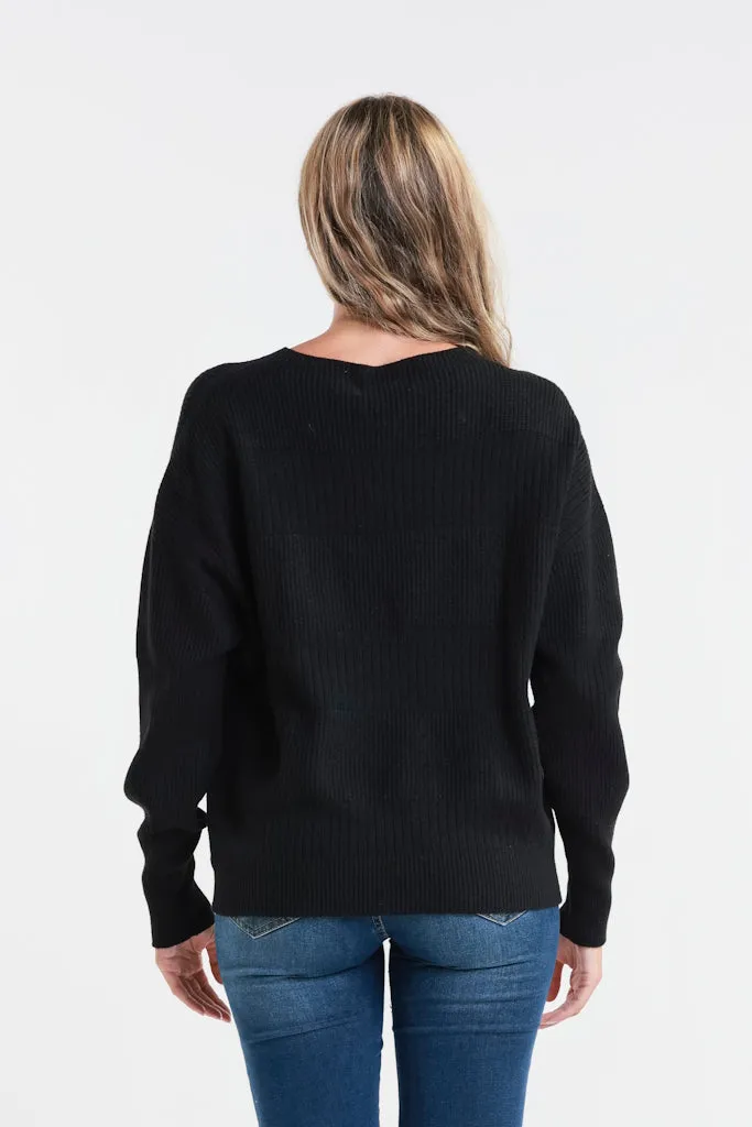 Heather LS Alternating Rib Knit (BLS430)