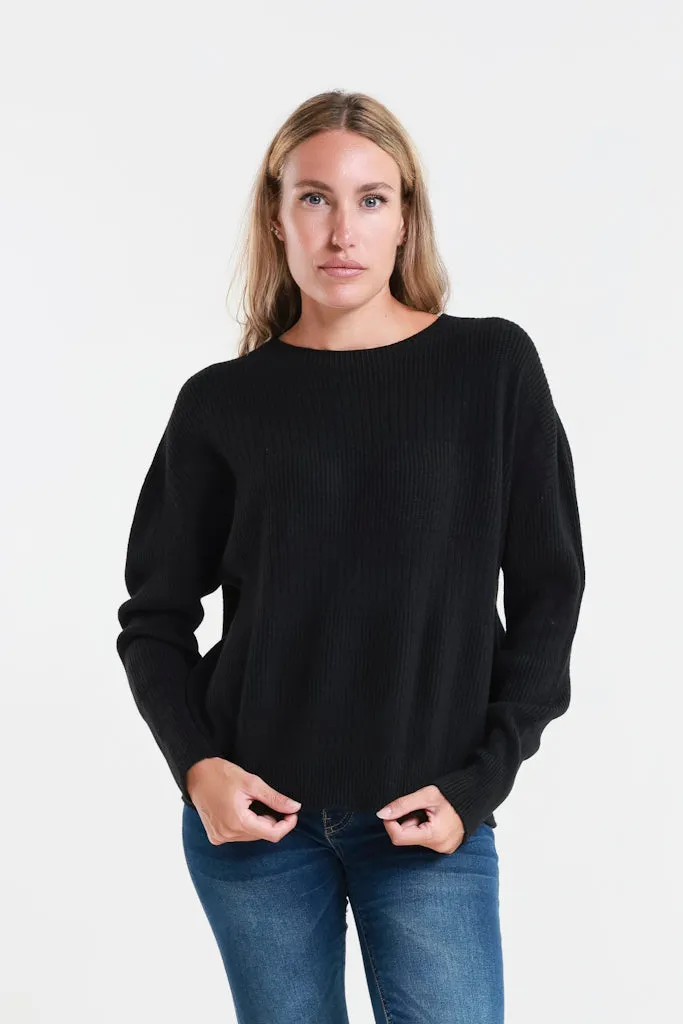 Heather LS Alternating Rib Knit (BLS430)