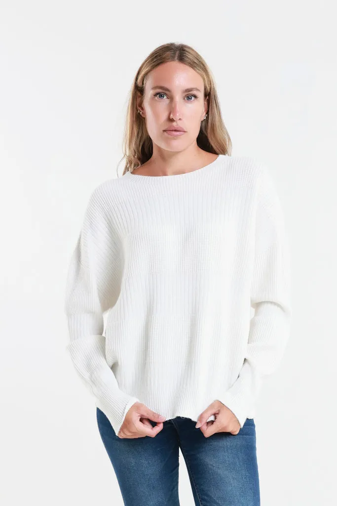 Heather LS Alternating Rib Knit (BLS430)