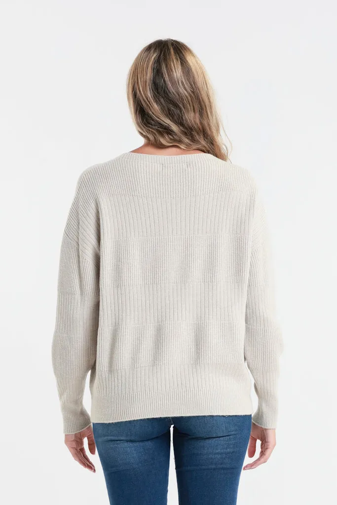Heather LS Alternating Rib Knit (BLS430)