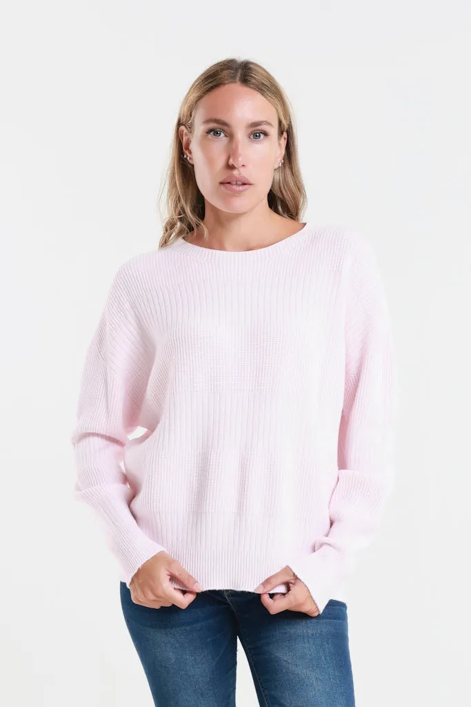 Heather LS Alternating Rib Knit (BLS430)
