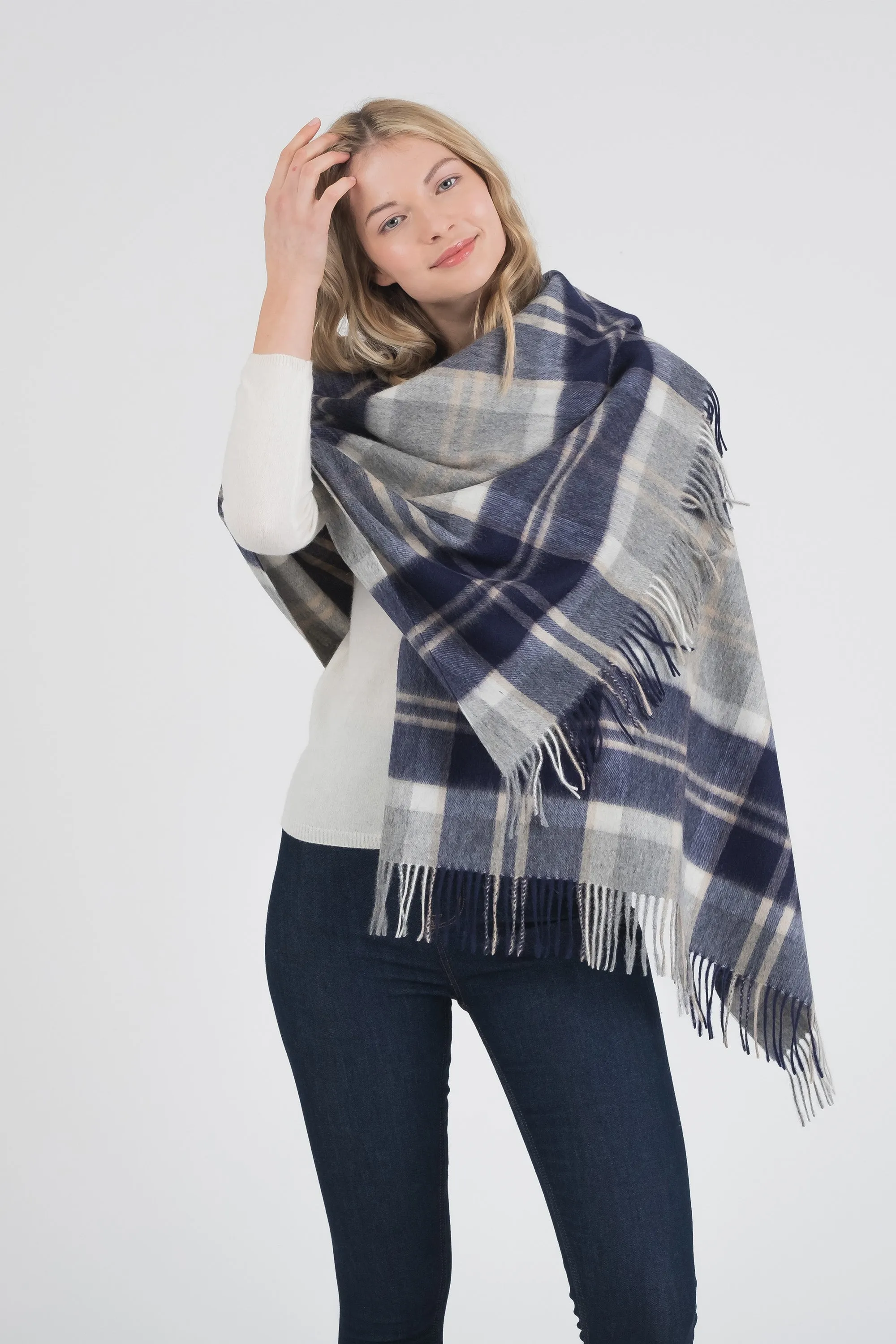 Heritage Tartan Lambswool Stole - Silver Bannockbane