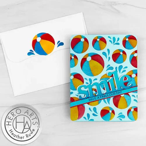 Hero Arts Colour Layering Stencil Set 6"X6" Beach Ball
