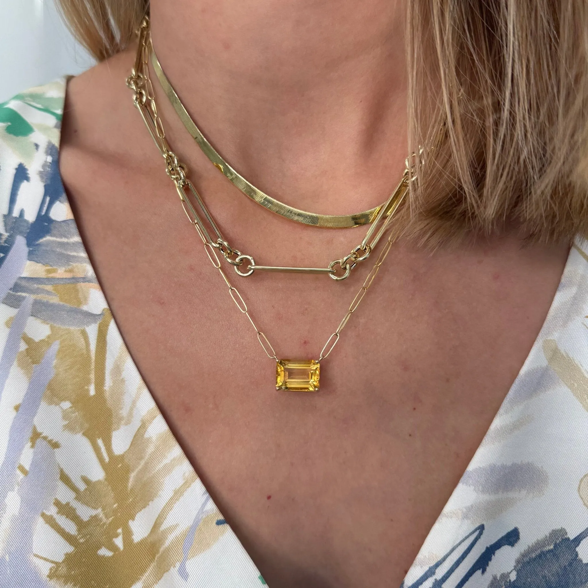 Herringbone Gold Necklace
