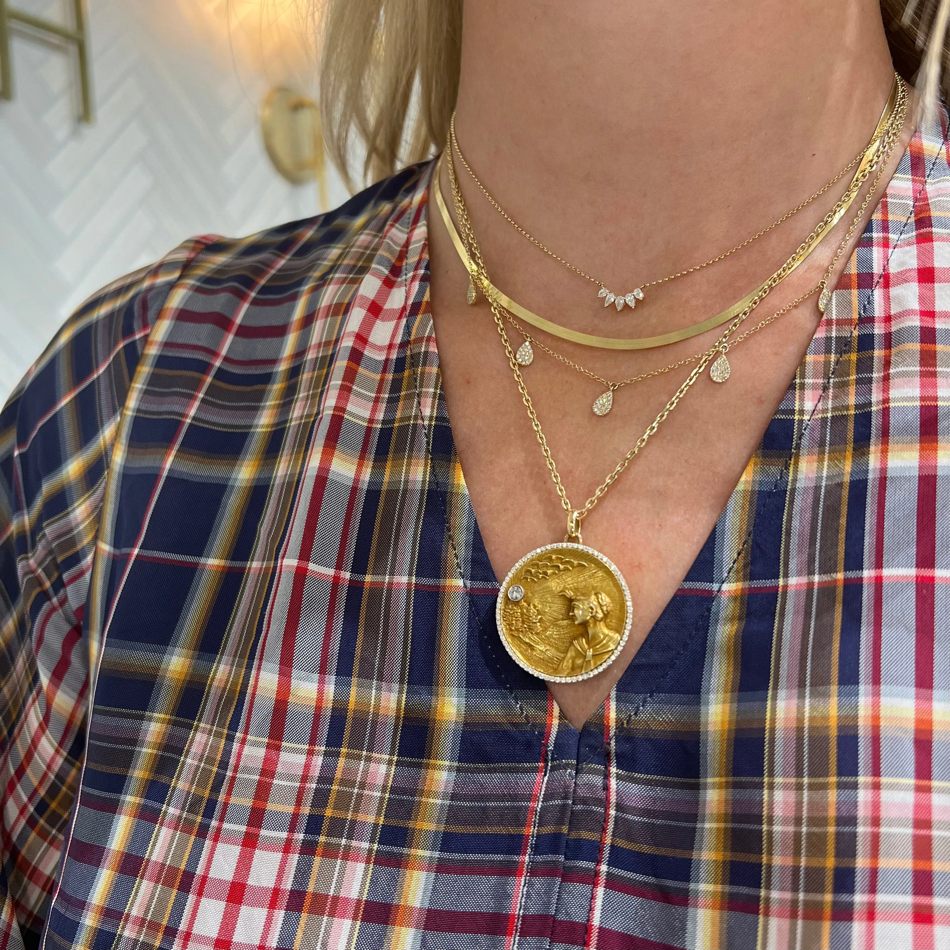 Herringbone Gold Necklace