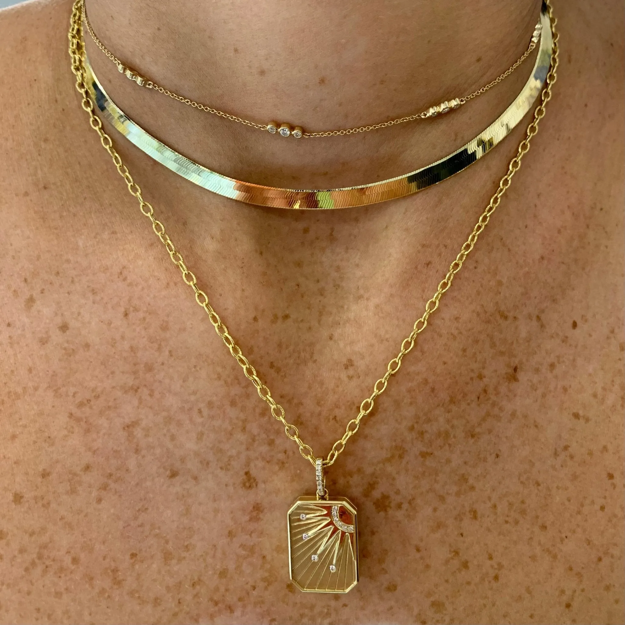 Herringbone Gold Necklace