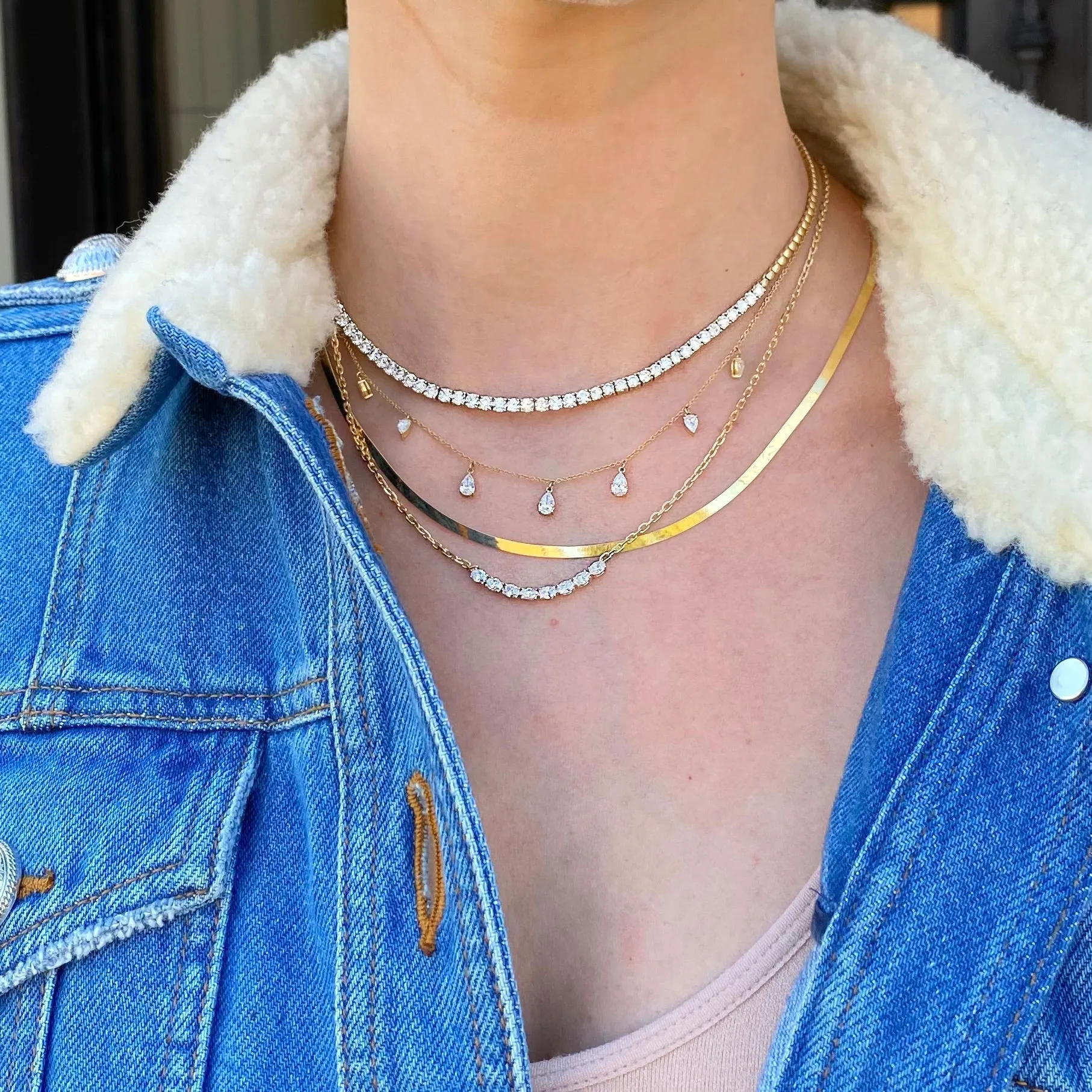 Herringbone Gold Necklace