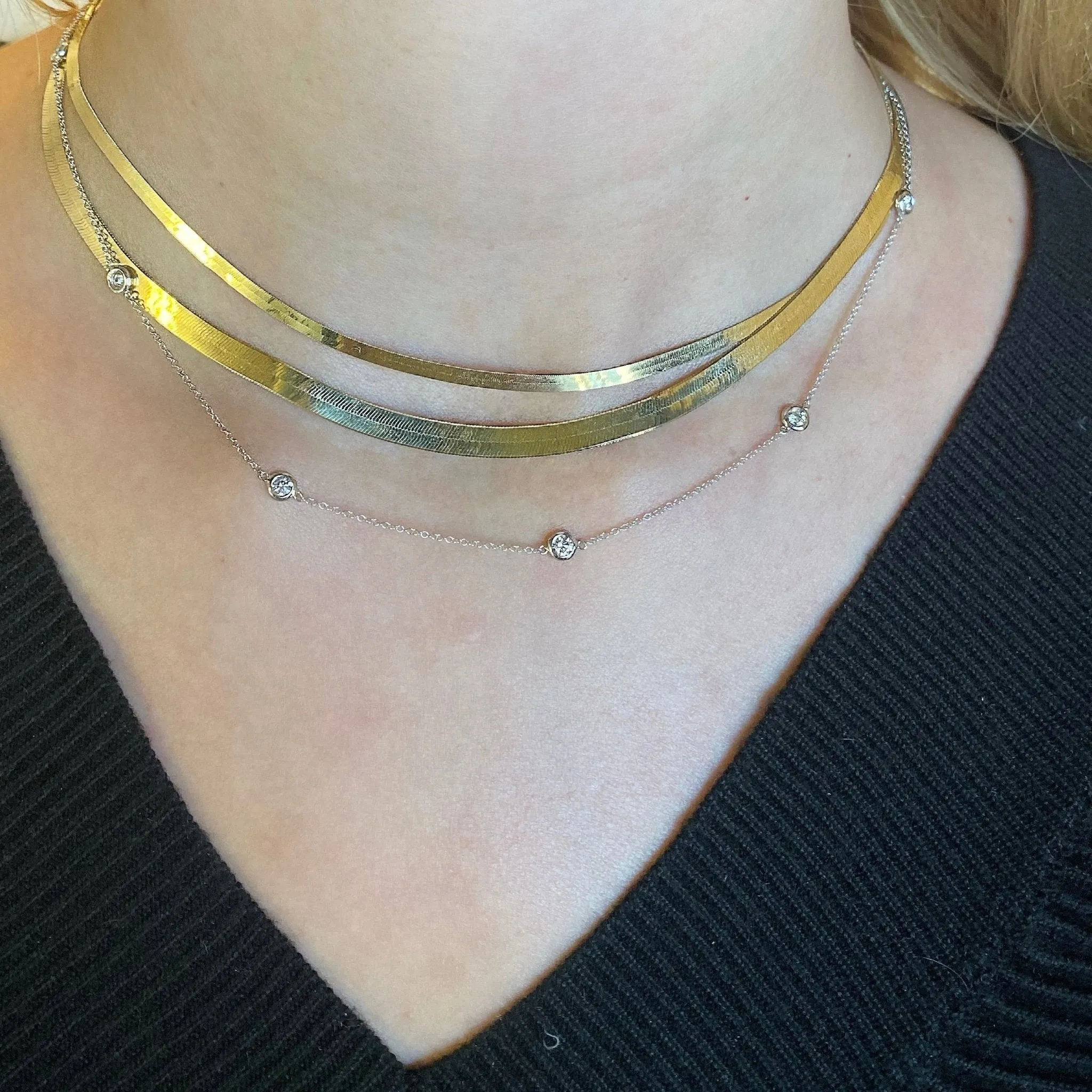 Herringbone Gold Necklace