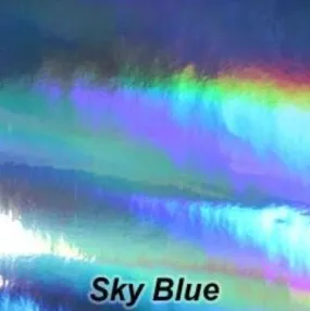 Holographic Sky Blue Permanent Vinyl | Permanent Adhesive Vinyl