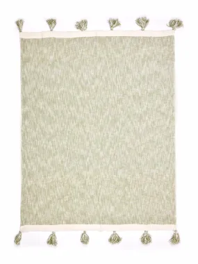 HOUSE OF GULAB Cotton Throw, Bohemian Throw for Sofa and Couch, Eco Friendly Throw for Home and Decor, Soft and Cozy Decorative Throw for Daily Uses (Green)