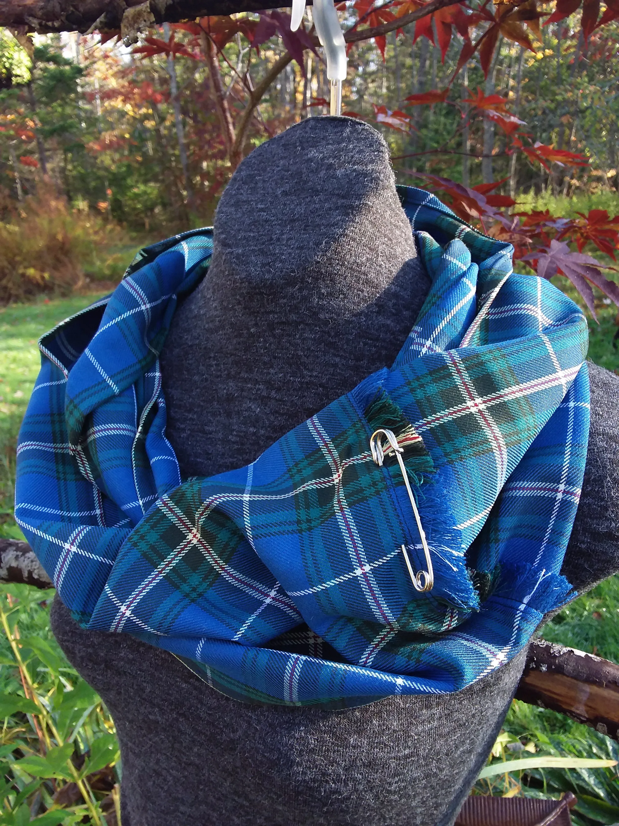 Infinity Scarf with Kilt Pin