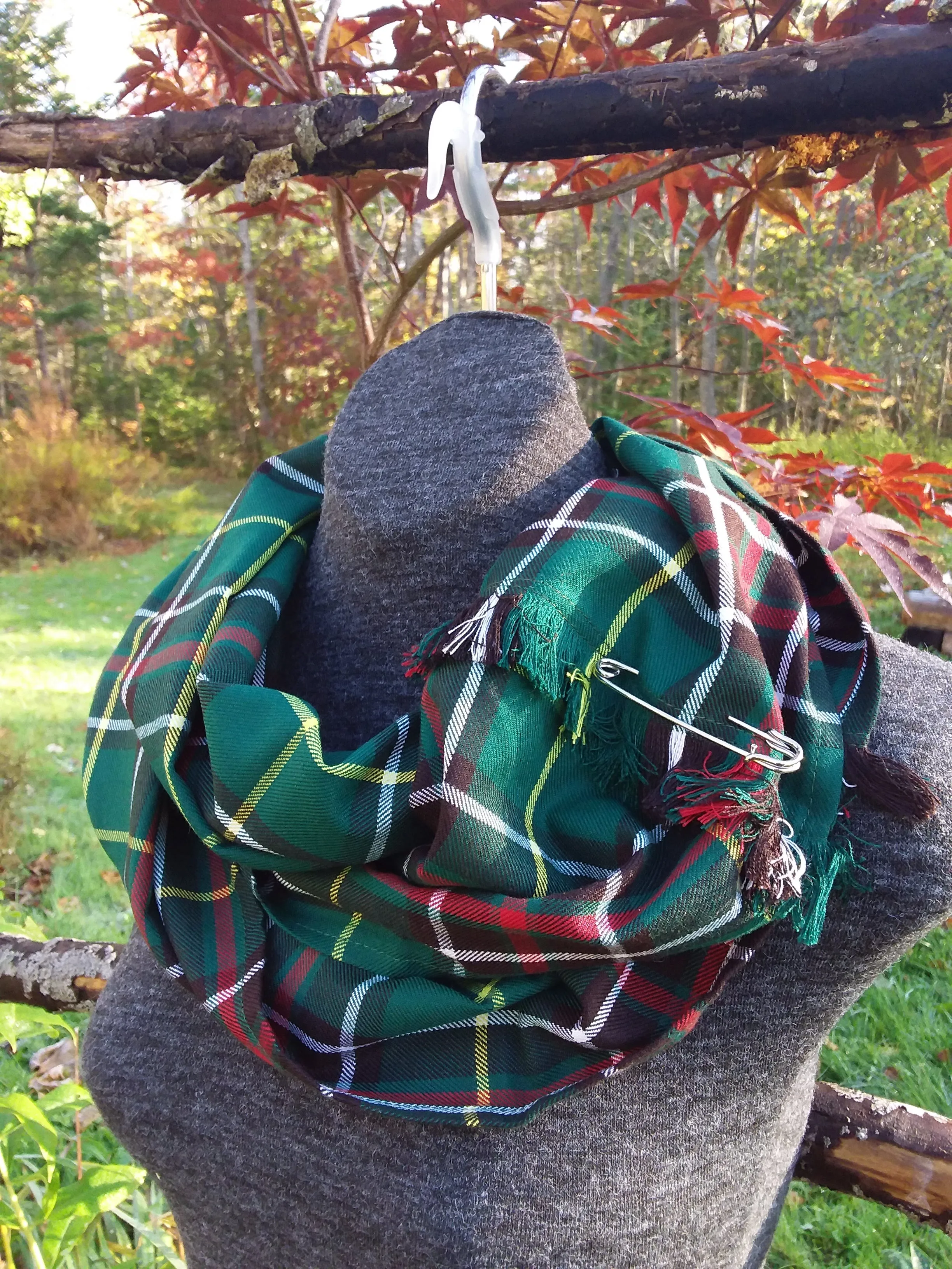 Infinity Scarf with Kilt Pin
