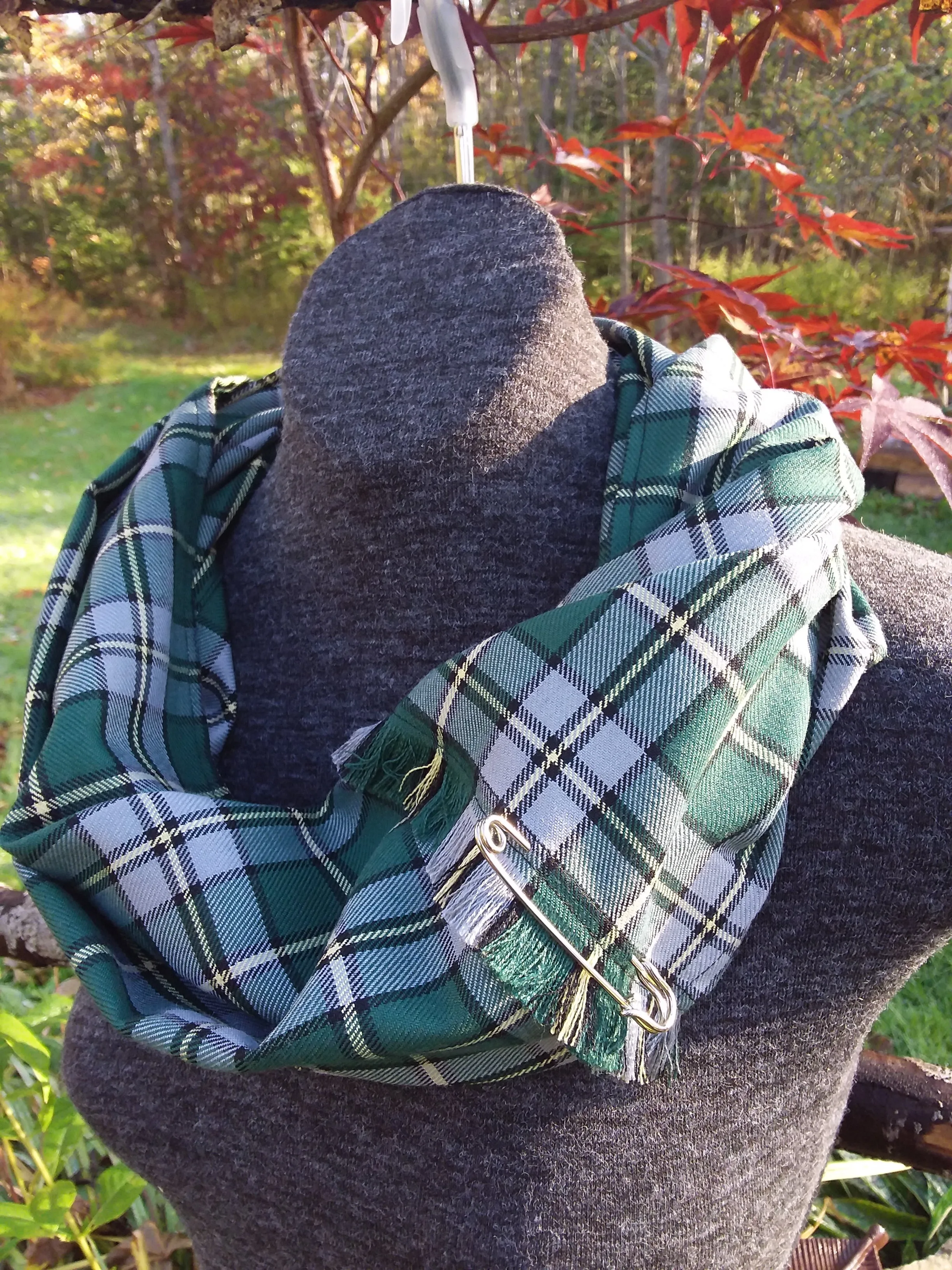 Infinity Scarf with Kilt Pin