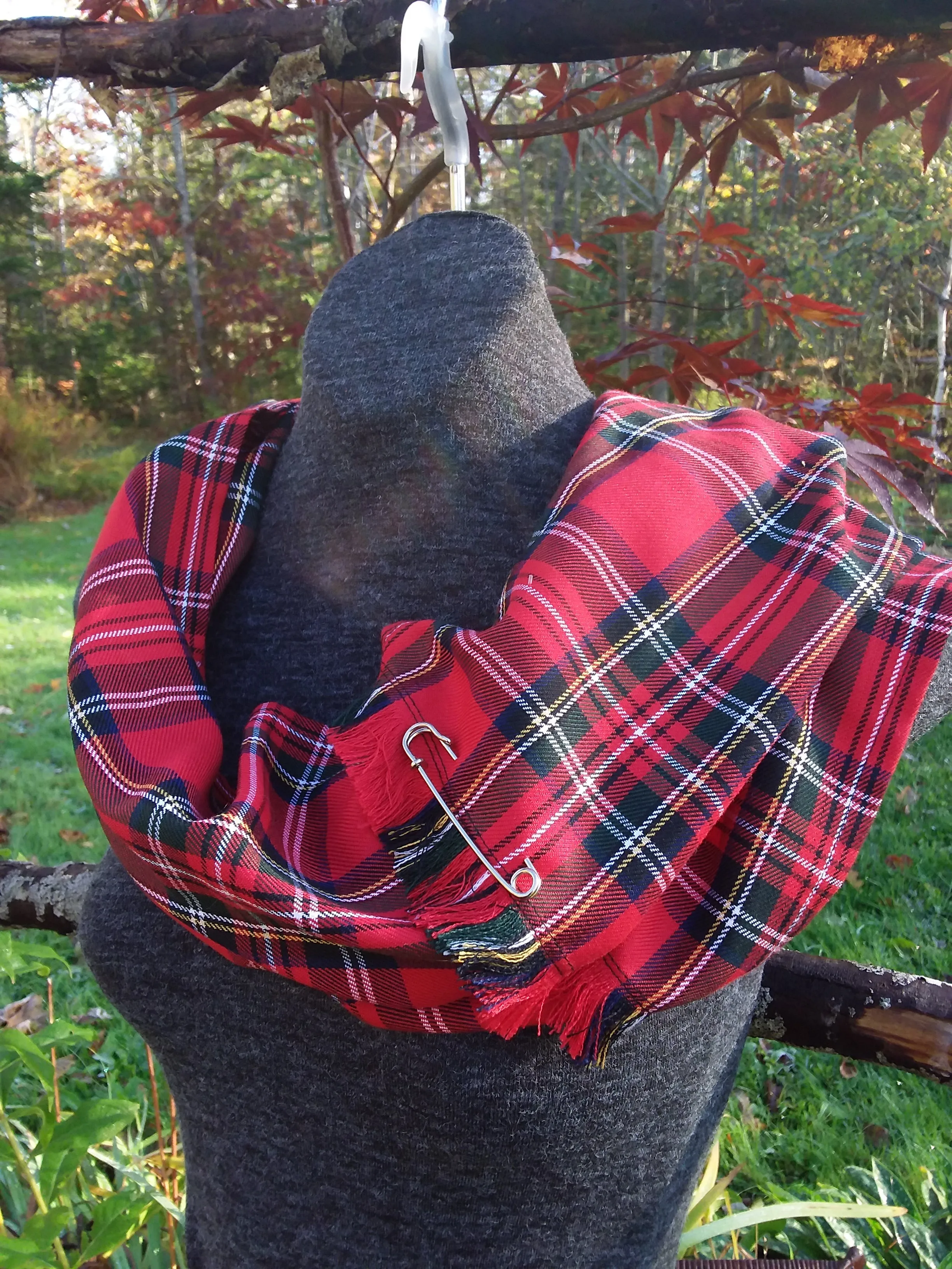 Infinity Scarf with Kilt Pin